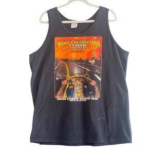 VTG Harley Davidson Harley Rendezvous Classic 2007 Tank Top Black Gildan XL